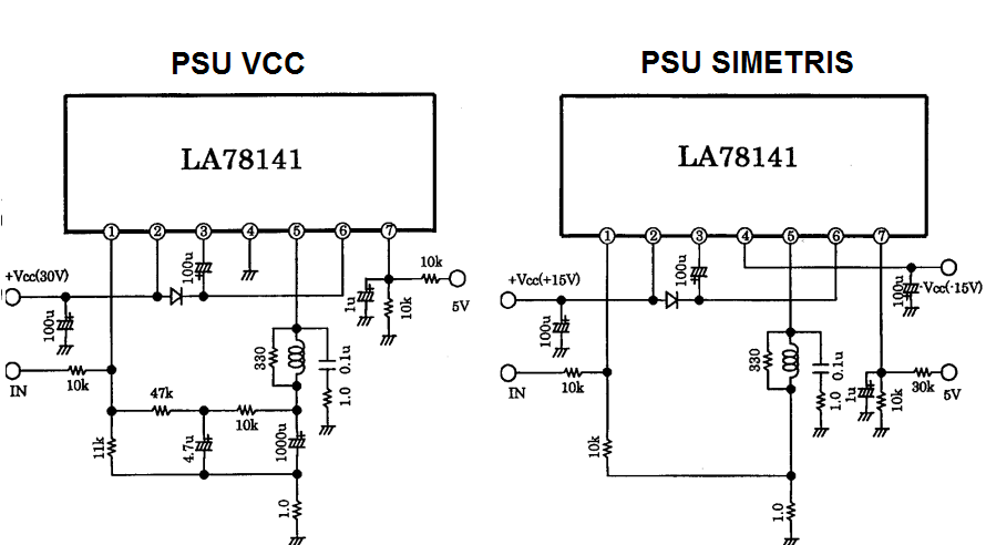 Data Pin dan Persamaan ic LA78141