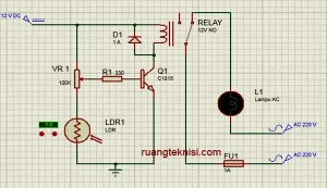 Rangkaian sensor cahaya 12v