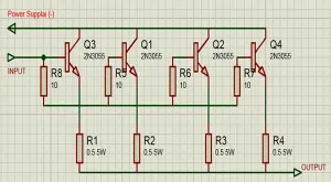 Cara mempararel transistor 2n3055