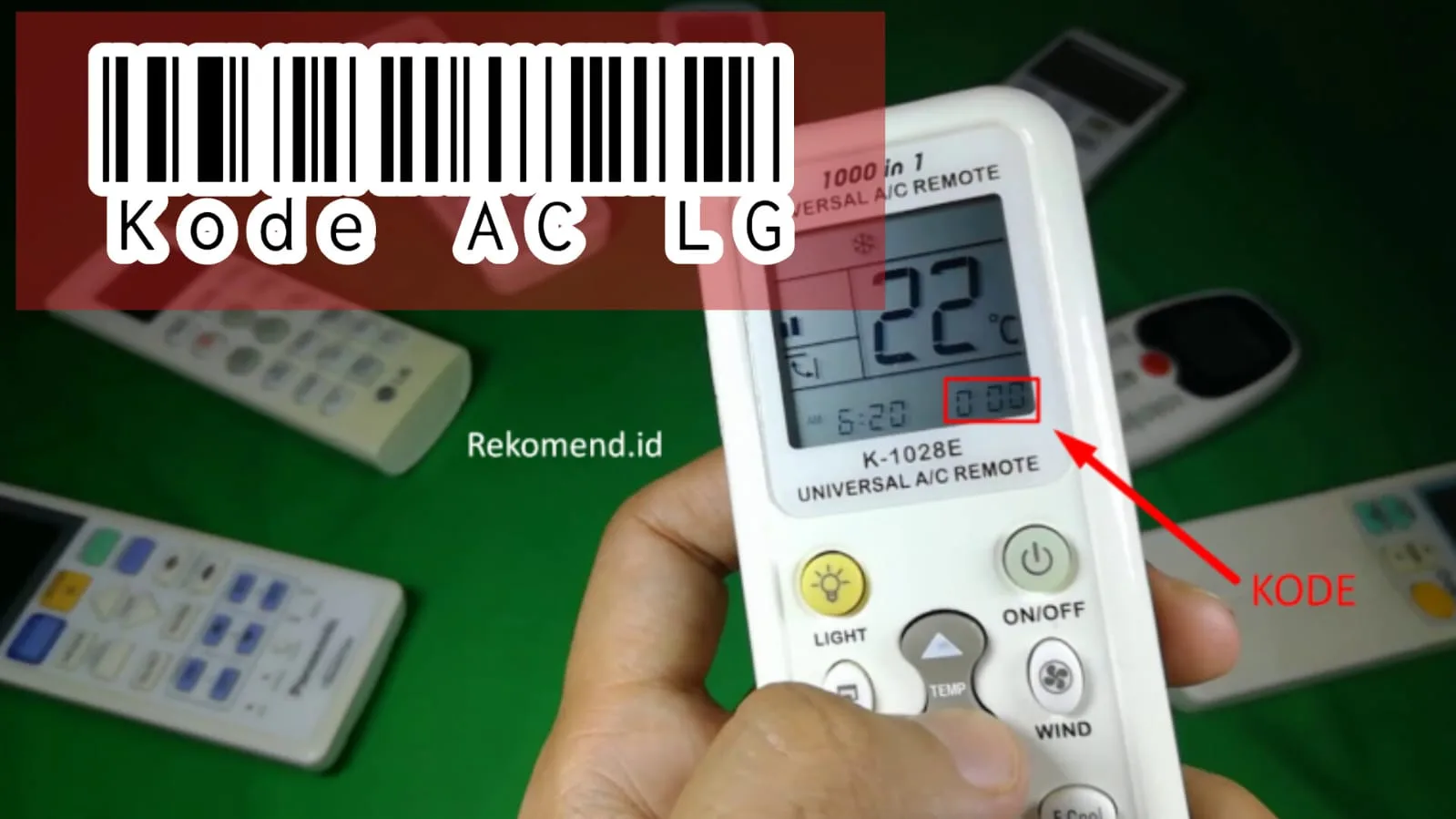 Kode Remote AC LG