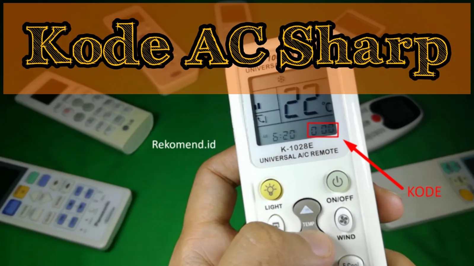 Kode Remote AC Sharp