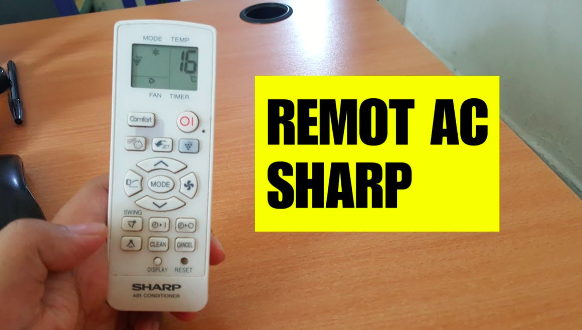 fungsi tombol Remote AC Sharp