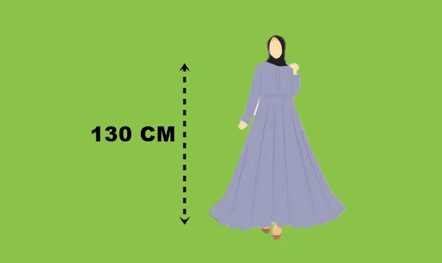 Panjang Baju Gamis 130 Untuk Tinggi Badan Berapa